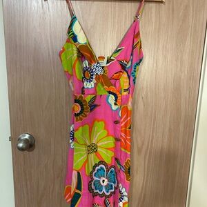 FARM Rio Pink Floral Mini Dress